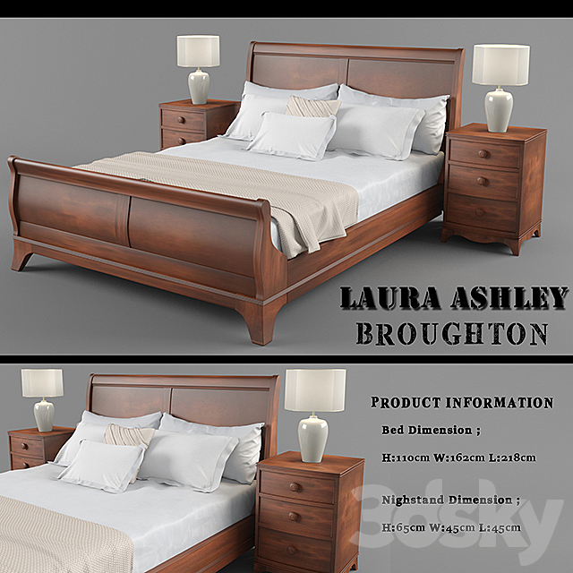 Laura Ashley Broughton Bed 3DSMax File - thumbnail 1