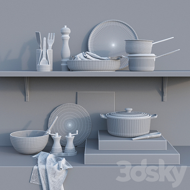 Kitchen Set 3DSMax File - thumbnail 3
