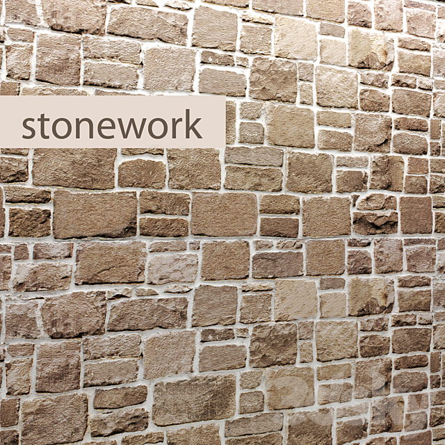 Masonry.stonework. wall. wild stone. stonework. brick. loft. aged. set. collection. decorative. panel. wall 3DSMax File - thumbnail 1