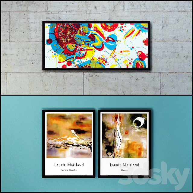 The picture in the frame: a collection of 70. Abstract 3DSMax File - thumbnail 3