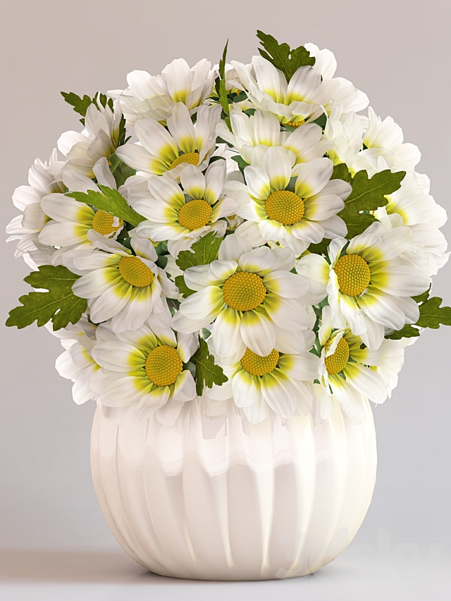 Chrysanthemums in a vase 3DSMax File - thumbnail 2