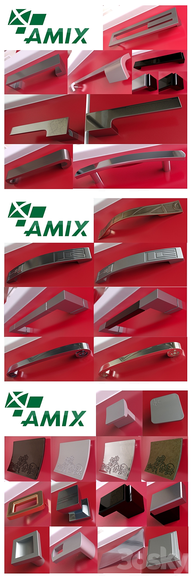 Furniture handles company AMIX Modern_vol.3 second part 3DSMax File - thumbnail 2