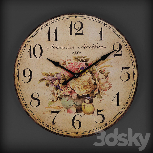 Collection of wall clocks 6 3d