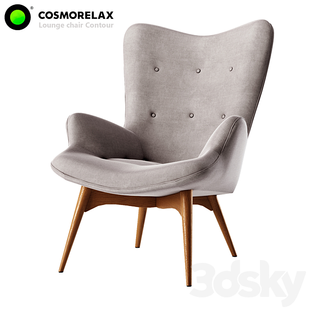 Armchair Contour – Lounge chair Contour 3DSMax File - thumbnail 1