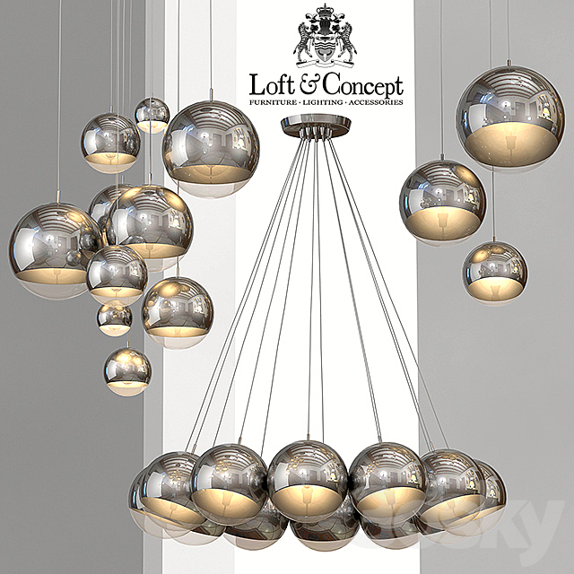 Ceiling lamp Mirror Ball 3d