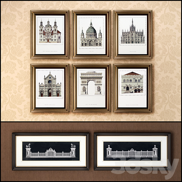 The picture in the frame (a collection of 75) Architecture 3d