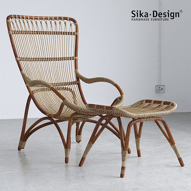 Sika Design Monet Chair and Footstool 3DSMax File - thumbnail 1