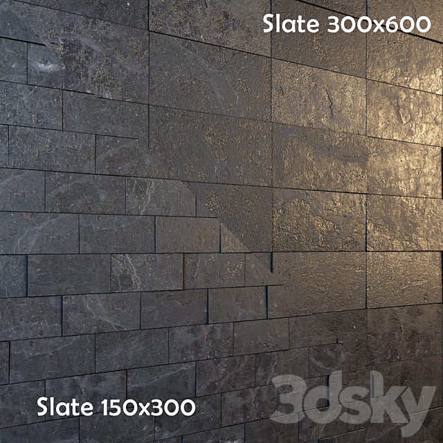 Slate black 3d