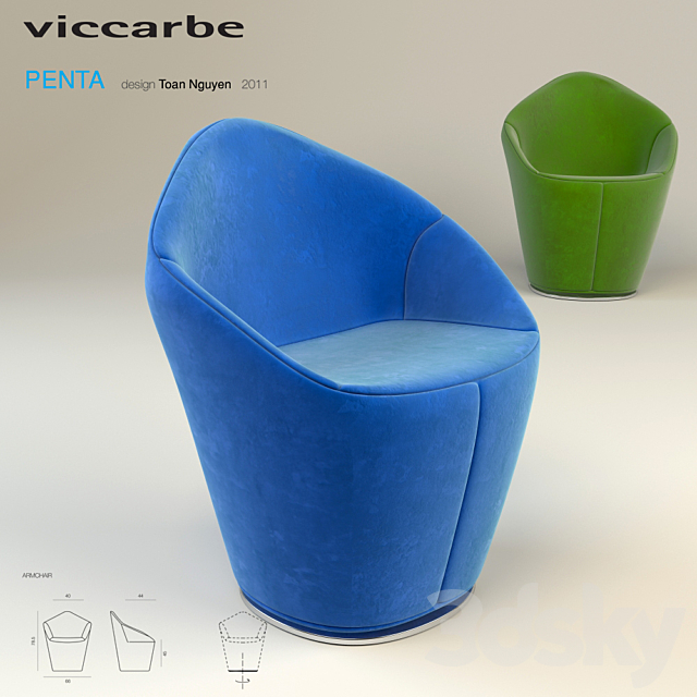 Viccarbe Penta Armchair by Toan Nguyen 3DSMax File - thumbnail 1