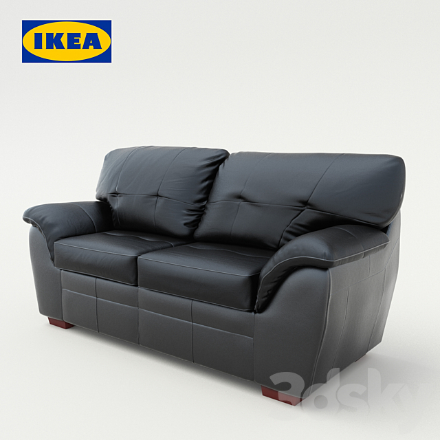 B?RBU Sofa Bed 2-seater. black 3DSMax File - thumbnail 1