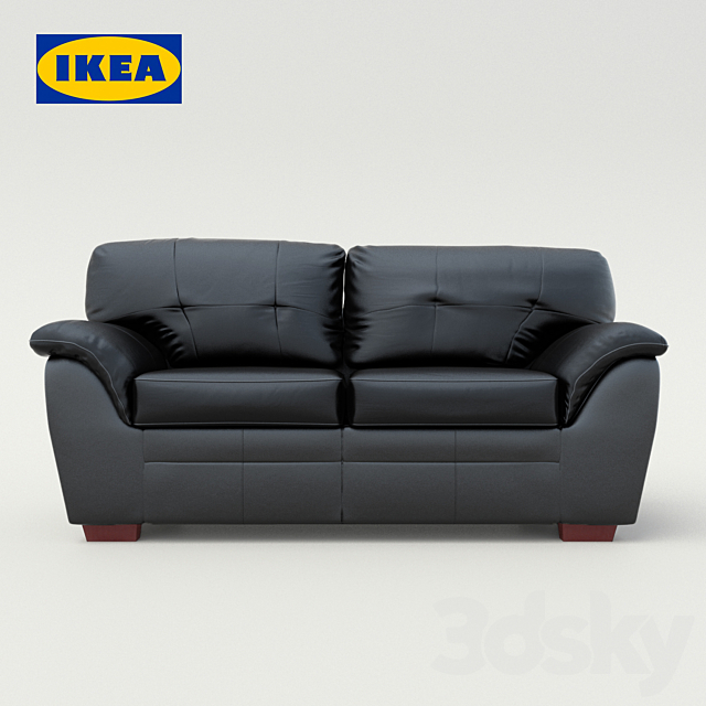 B?RBU Sofa Bed 2-seater. black 3DSMax File - thumbnail 2