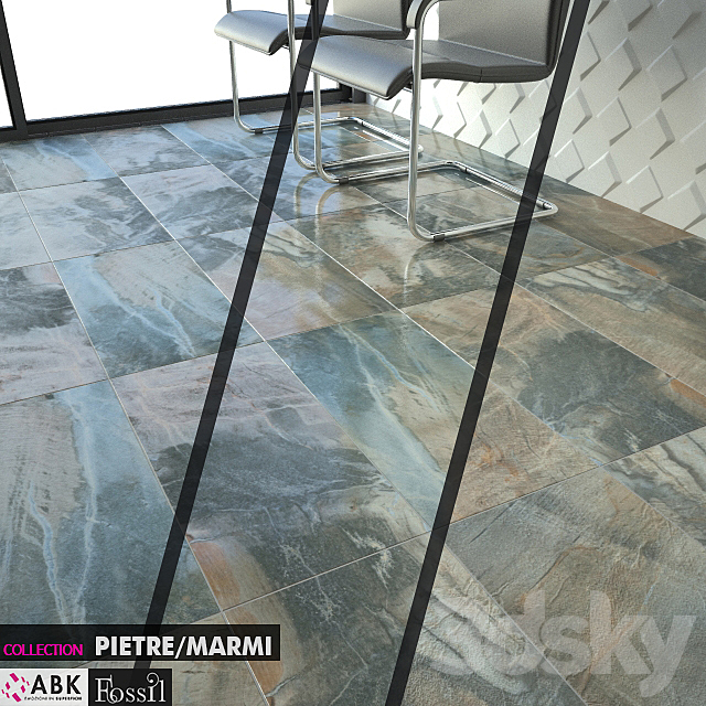 ABK COLLECTION PIETRE MARMI FOSSIL BLUE 3d