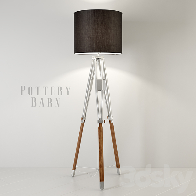 Pottery Barn tripod floor lamp 3DSMax File - thumbnail 1