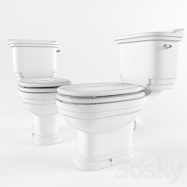 The toilet and bidet Classica 3DSMax File - thumbnail 2