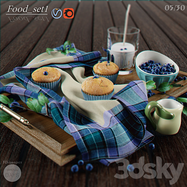 Food_set1 3DSMax File - thumbnail 1