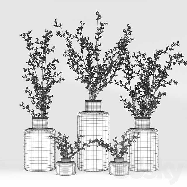 Branches with Berries in a Vase 3DSMax File - thumbnail 2