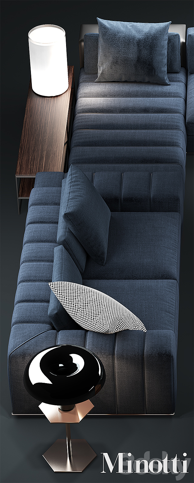 Sofa minotti freeman seating system 3DSMax File - thumbnail 2