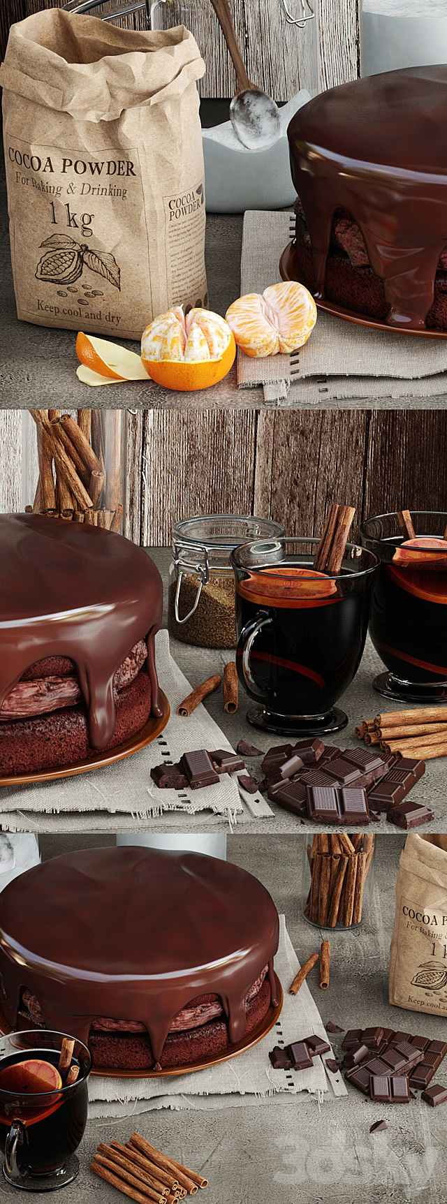 Chocolate Cake 3d