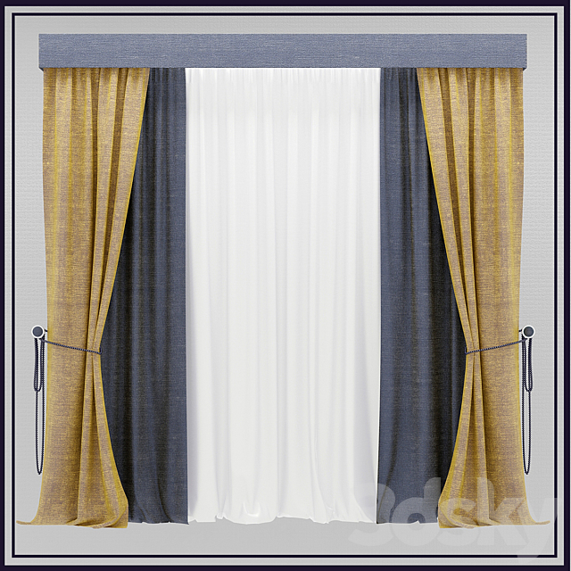 Curtain with Beads _ Curtain with beads 3DSMax File - thumbnail 1
