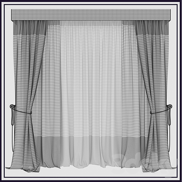 Curtain with Beads _ Curtain with beads 3DSMax File - thumbnail 3