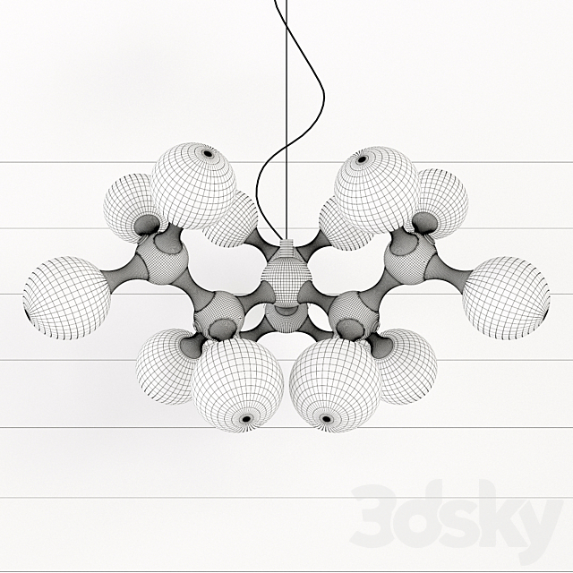 Hanging lamp Ideal Lux Nodi SP15 Bianco 3d