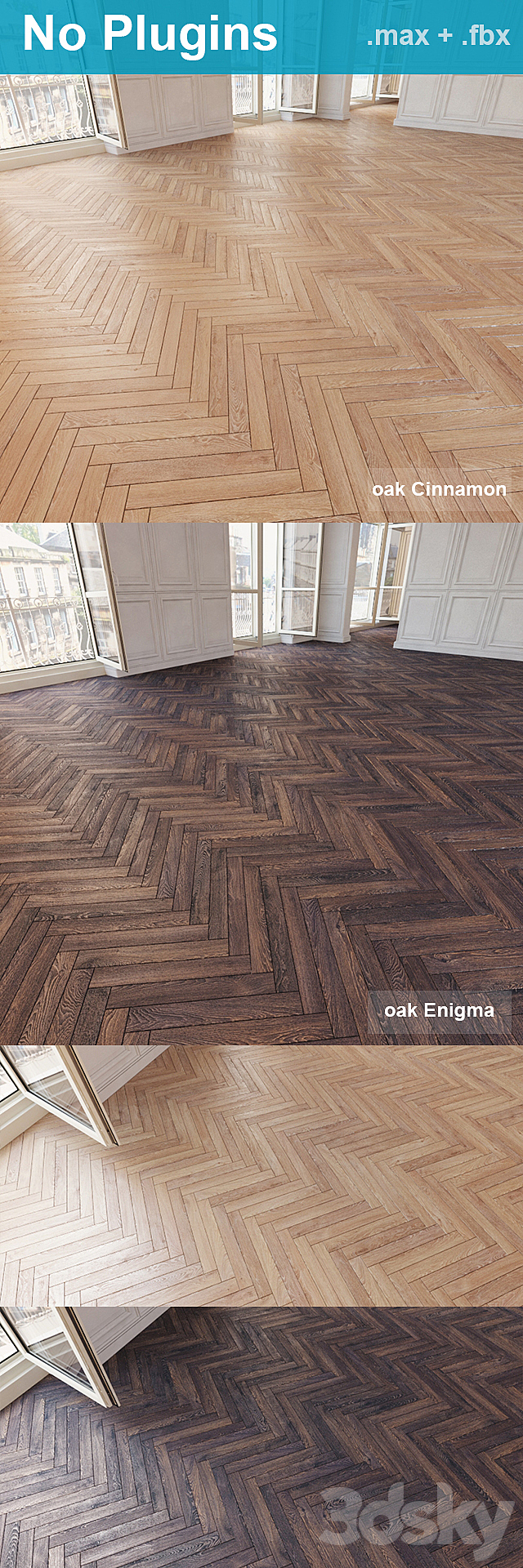 Herringbone parquet 32 ??(2 species. without the use of plug-ins) 3d