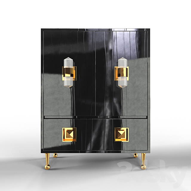 Crawford console & cabinet by Jonathan Adler 3DSMax File - thumbnail 2