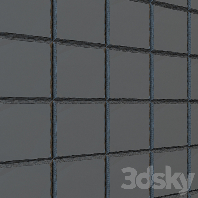 Slate with crushed edge 3d