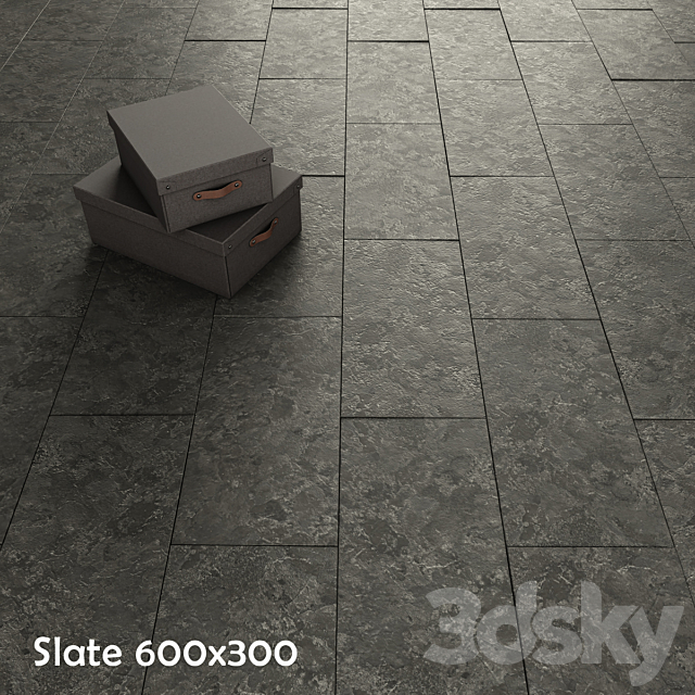 Slate in two colors 3d