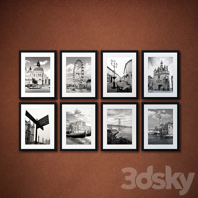 The picture in the frame: 22 pieces (80 collection) Photo Frame 3DSMax File - thumbnail 2