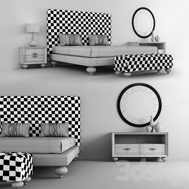 Beds. tables. stool Fratelli Barri Palermo 3DSMax File - thumbnail 3