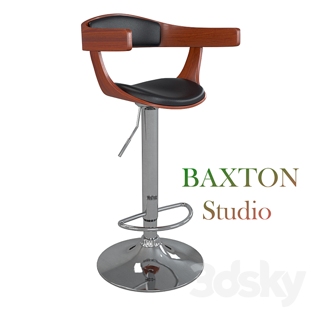 Barstool Modern Bar Stool by Baxton Studio Studio 3DSMax File - thumbnail 1