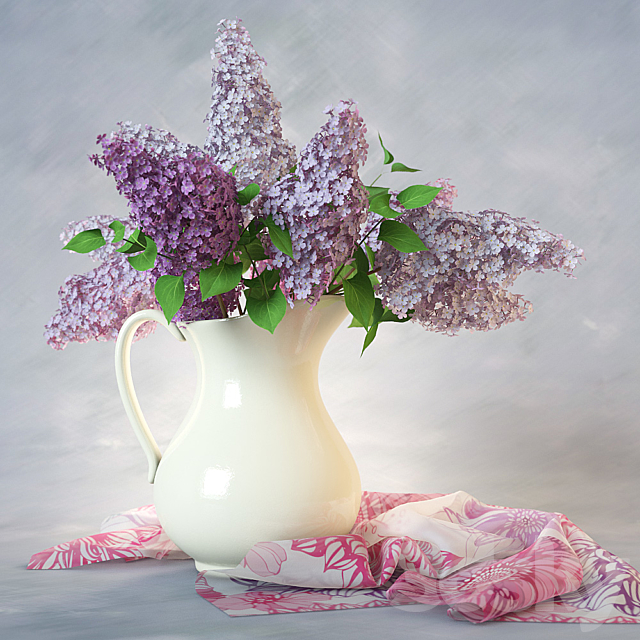 Lilac Bouquet in Vase 3DSMax File - thumbnail 1