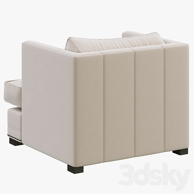 Restoration Hardware Easton Upholstered Chair 3DSMax File - thumbnail 2