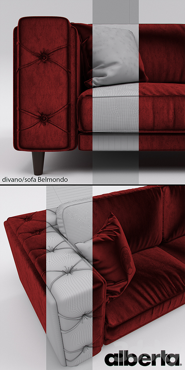 Alberta Salotti _ Controluce _ Belmondo. sofa 3DSMax File - thumbnail 2