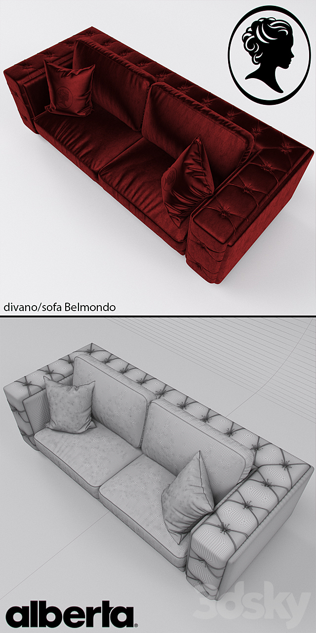 Alberta Salotti _ Controluce _ Belmondo. sofa 3DSMax File - thumbnail 3