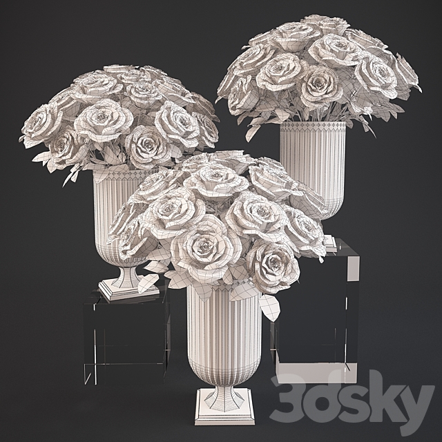 Bouquet of roses in a vase Ralph Lauren 3DSMax File - thumbnail 3