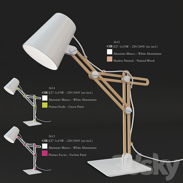 Mantra Looker Table Lamp 3DSMax File - thumbnail 1