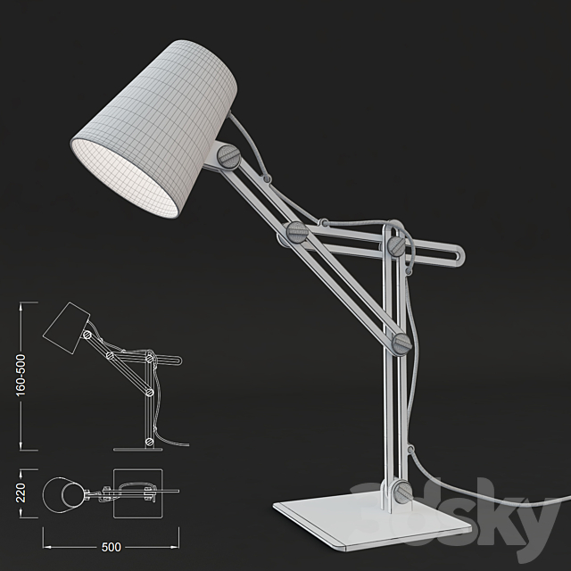 Mantra Looker Table Lamp 3DSMax File - thumbnail 3