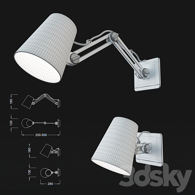 Mantra Looker Wall Lamp 3DSMax File - thumbnail 3