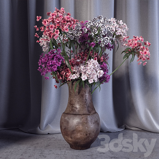 Vase with flowers 3DSMax File - thumbnail 2