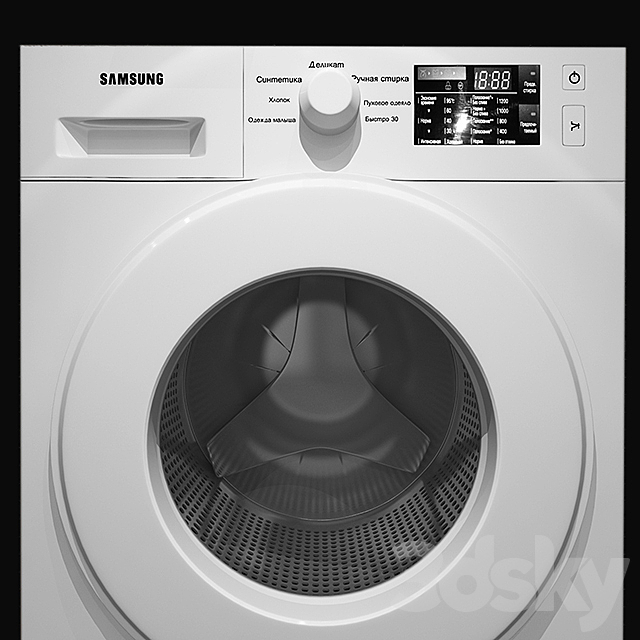Washing machine Samsung WW60J4260JWDLP 3d