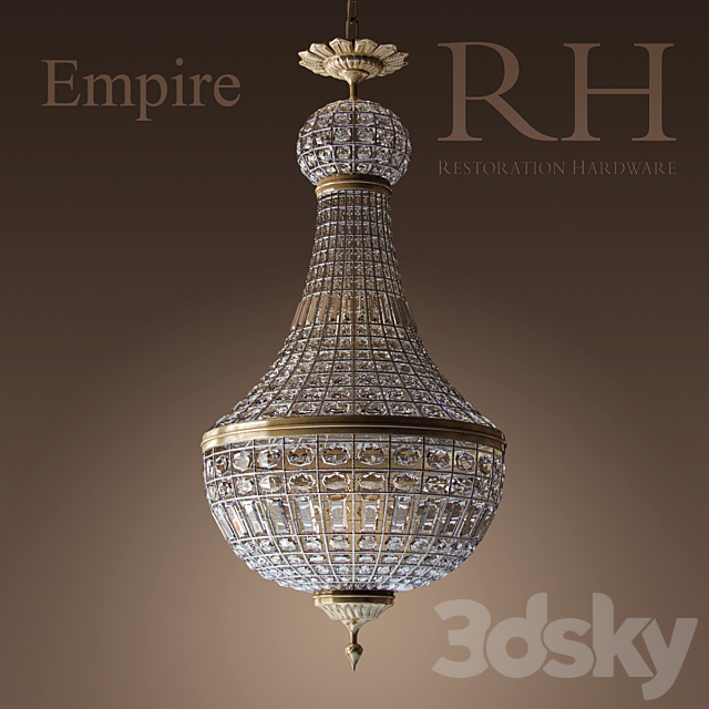 RH mpire crystal chandelier 3DSMax File - thumbnail 1
