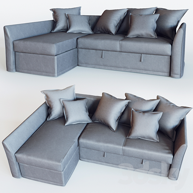HOLMSUND Sofa bed with chaise 3DSMax File - thumbnail 1