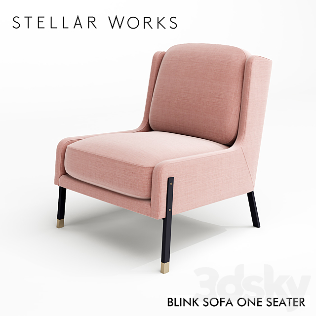 Stellar Works Blink Sofa One Seater 3DSMax File - thumbnail 1