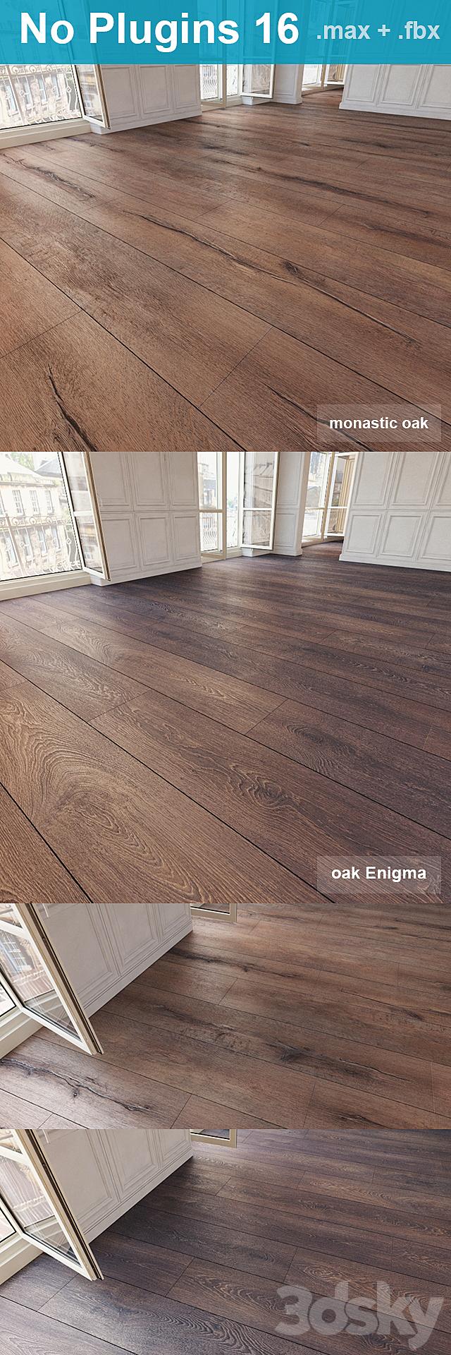 Parquet 16 (2 species. without the use of plug-ins) 3d