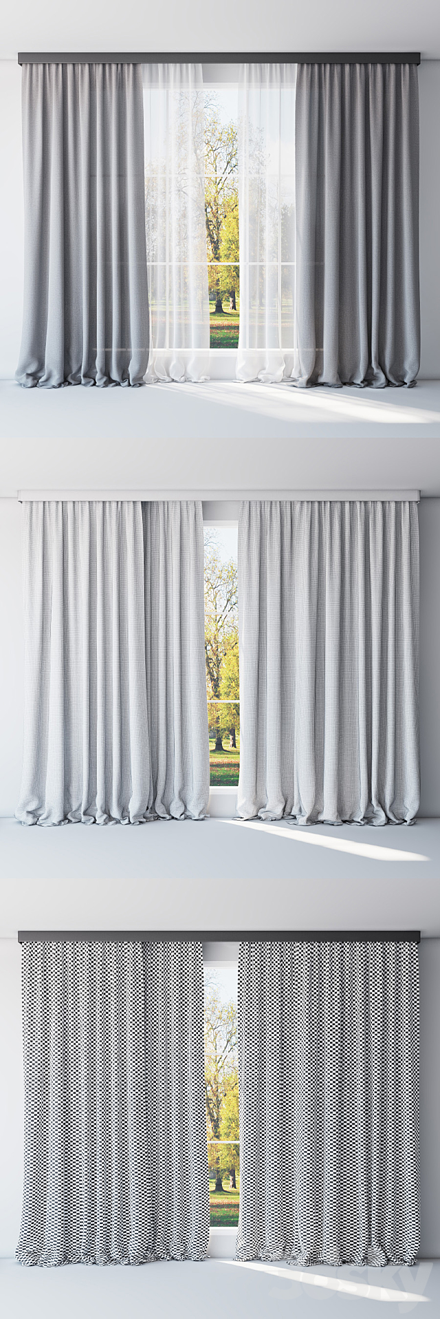 Curtains and blinds 3d