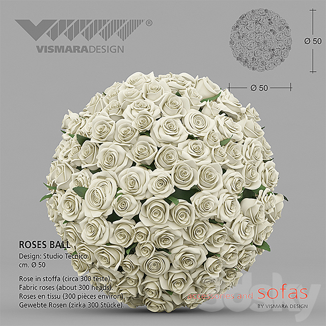 Vismara Roses Ball 3DSMax File - thumbnail 1