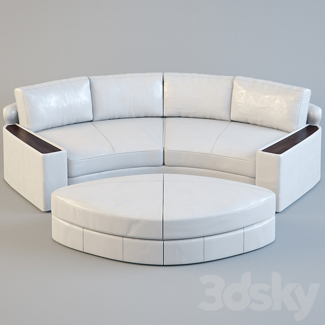 The semi-circular sofa PD-01 3DSMax File - thumbnail 1