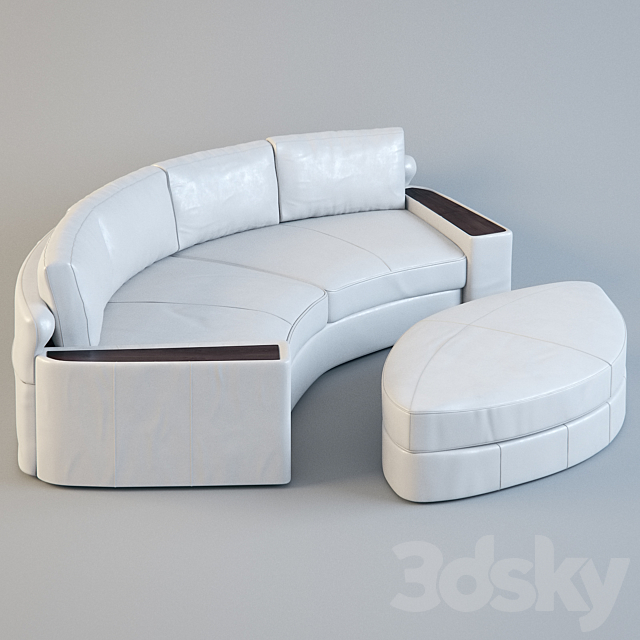 The semi-circular sofa PD-01 3DSMax File - thumbnail 3